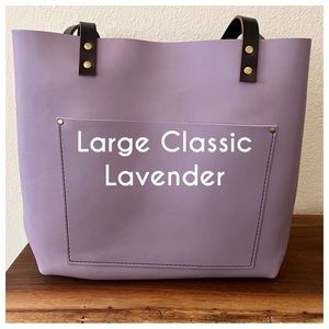 🌻SALE new portland leather • lavender large classic tote